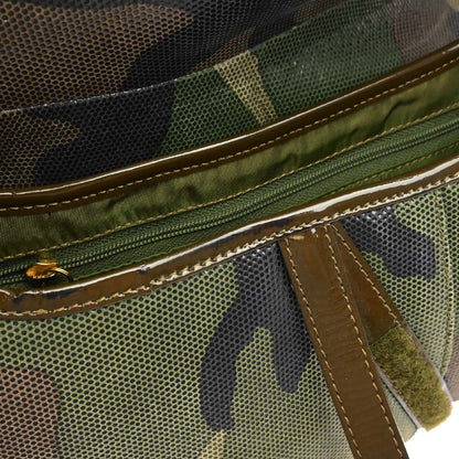 Christian Dior Green Camouflage Saddle Handbag