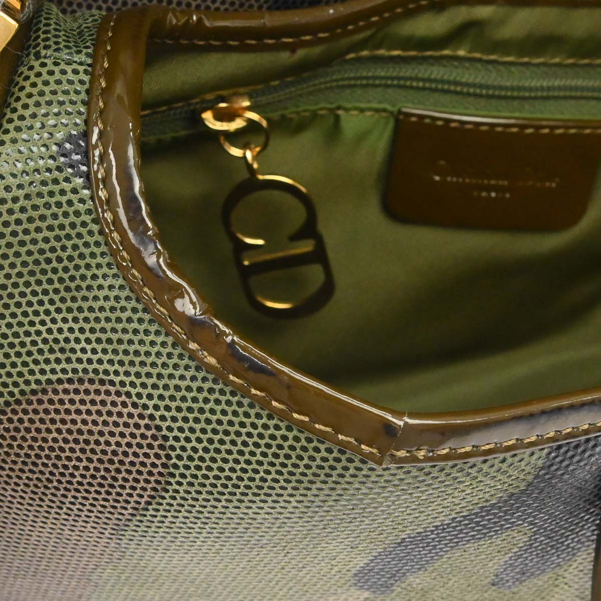 Christian Dior Green Camouflage Saddle Handbag