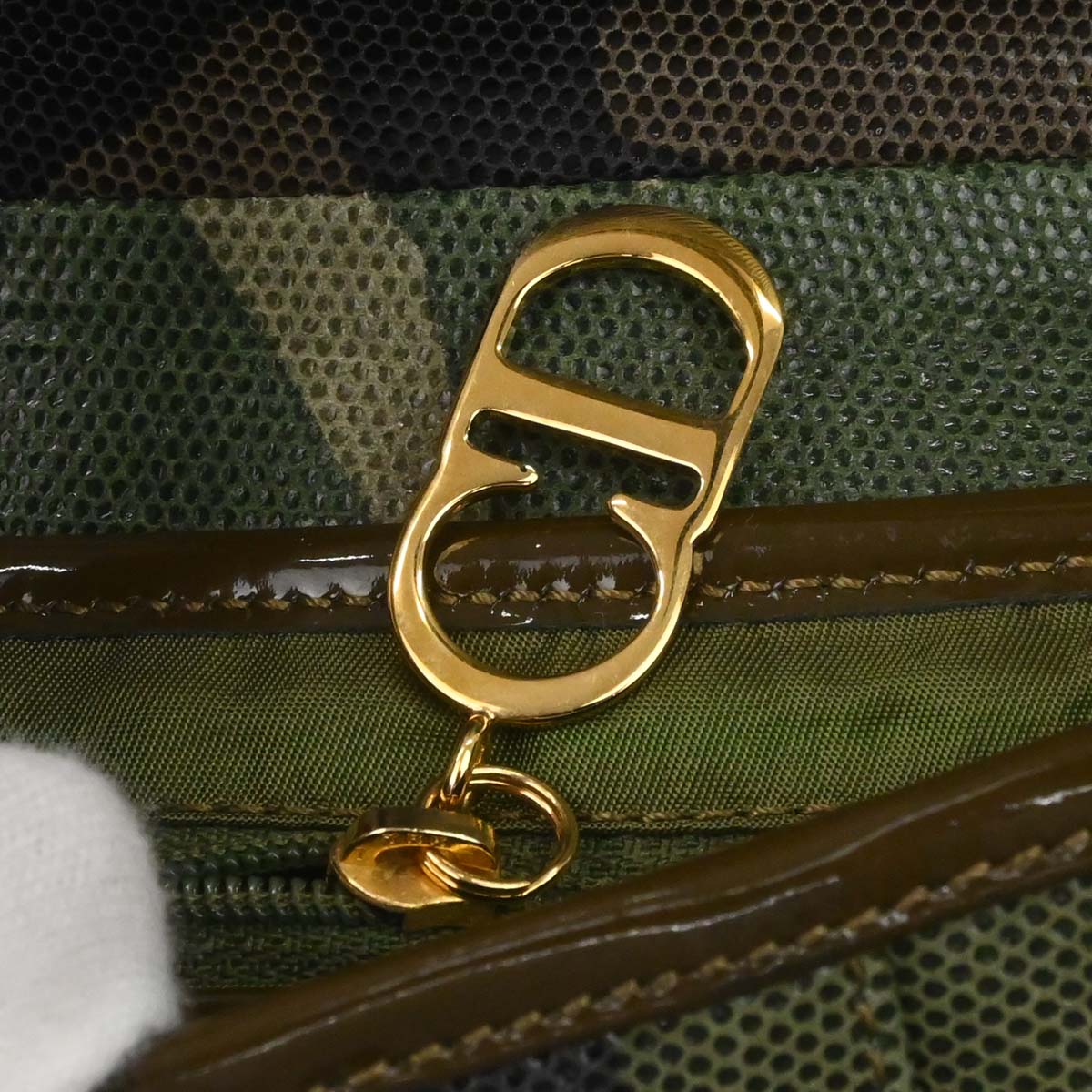 Christian Dior Green Camouflage Saddle Handbag