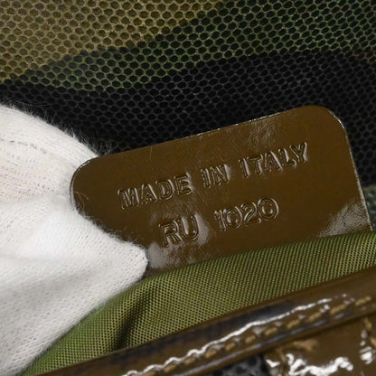 Christian Dior Green Camouflage Saddle Handbag