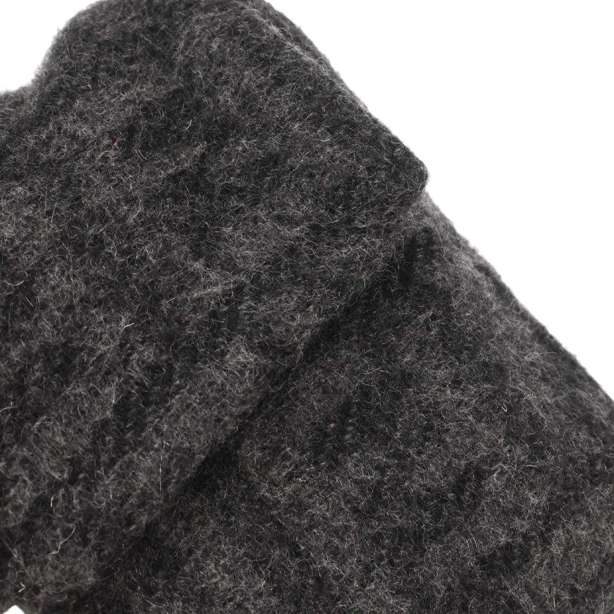 Fendi Black Gray Cashmere Baguette Handbag