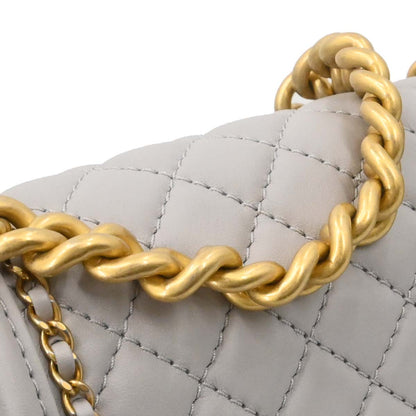 Boy Chanel Gray Lambskin Small Chain Shoulder Bag