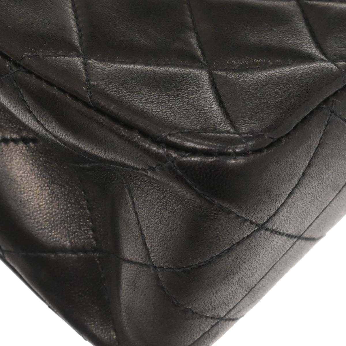 Chanel Black Lambskin Medium Classic Double Flap Shoulder Bag