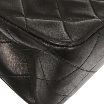 Chanel Black Lambskin Medium Classic Double Flap Shoulder Bag