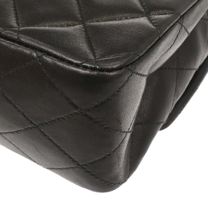 Chanel Black Lambskin Medium Classic Double Flap Shoulder Bag