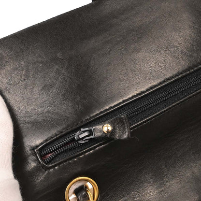 Chanel Black Lambskin Medium Classic Double Flap Shoulder Bag