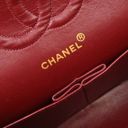 Chanel Black Lambskin Medium Classic Double Flap Shoulder Bag