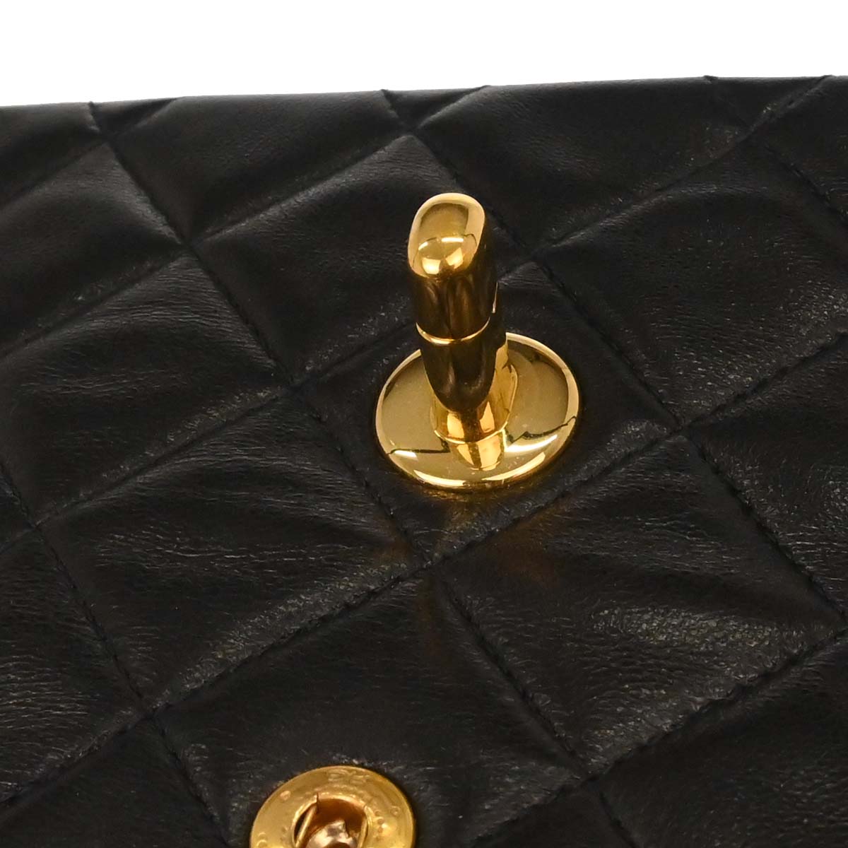 Chanel Black Lambskin Medium Classic Double Flap Shoulder Bag