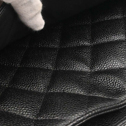 Chanel 2005-2006 Black Caviar Skin Medallion Tote Handbag