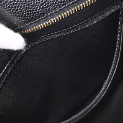 Chanel 2005-2006 Black Caviar Skin Medallion Tote Handbag