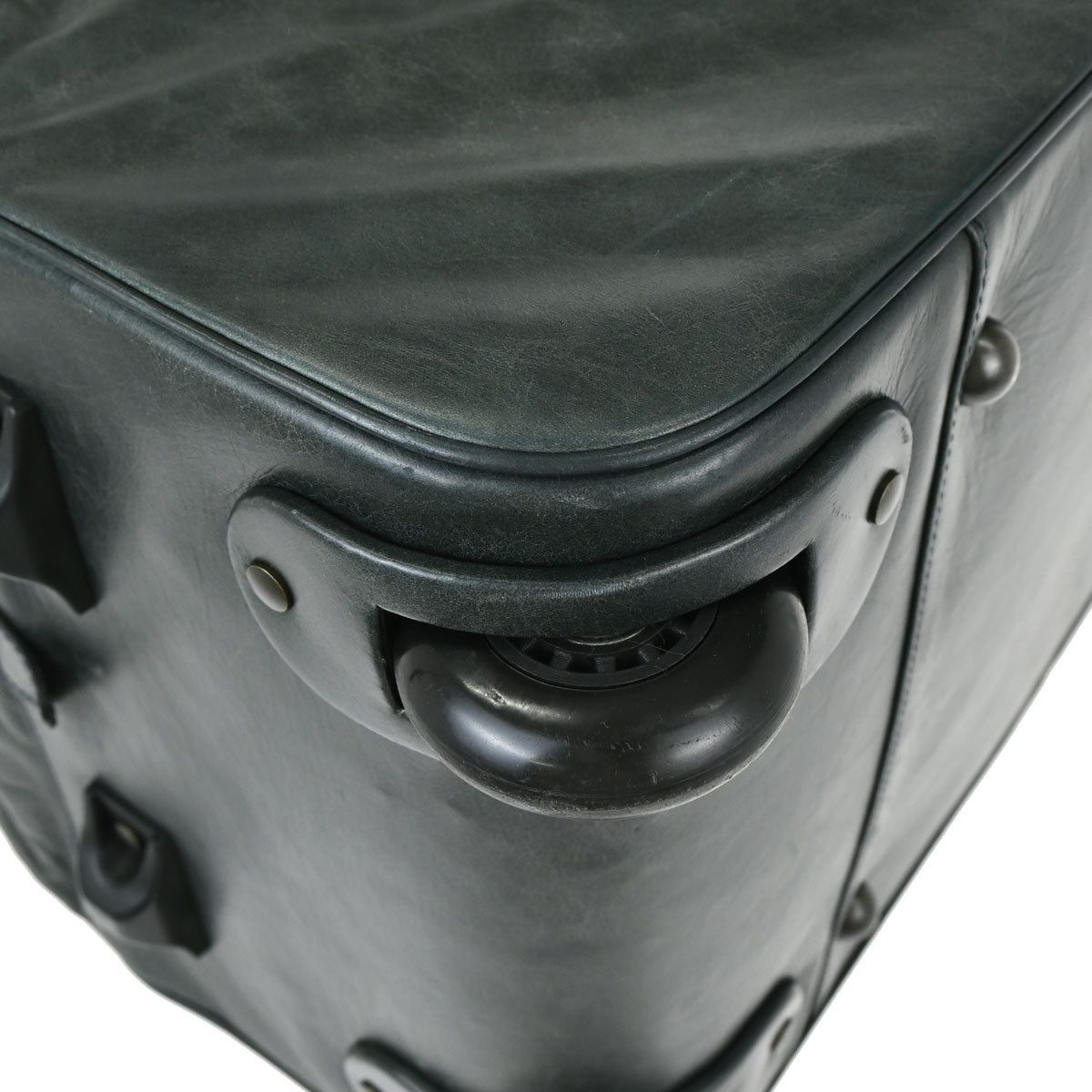 Balenciaga Green Leather Carry-On Luggage 2way Shoulder Handbag