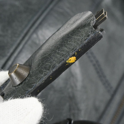 Balenciaga Green Leather Carry-On Luggage 2way Shoulder Handbag