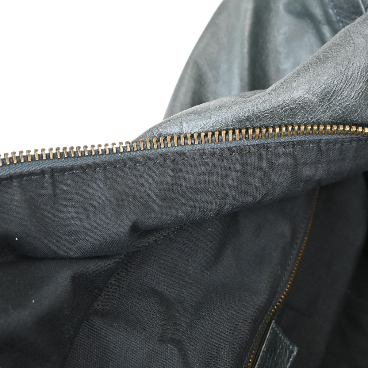 Balenciaga Green Leather Carry-On Luggage 2way Shoulder Handbag