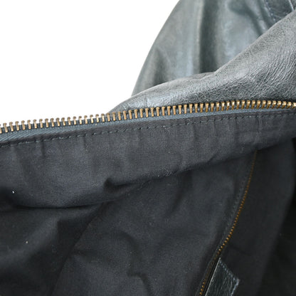 Balenciaga Green Leather Carry-On Luggage 2way Shoulder Handbag