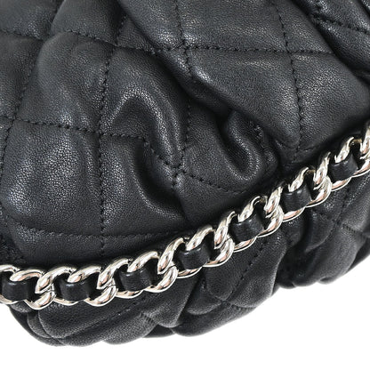 Chanel Black Calfskin Chain Around Shoulder Bag