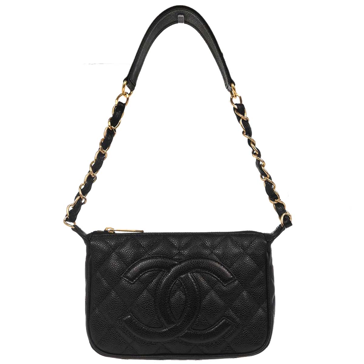 Chanel 2003-2004 Black Caviar Skin Handbag