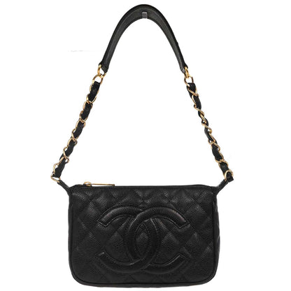 Chanel 2003-2004 Black Caviar Skin Handbag