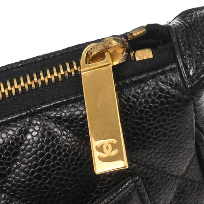 Chanel 2003-2004 Black Caviar Skin Handbag