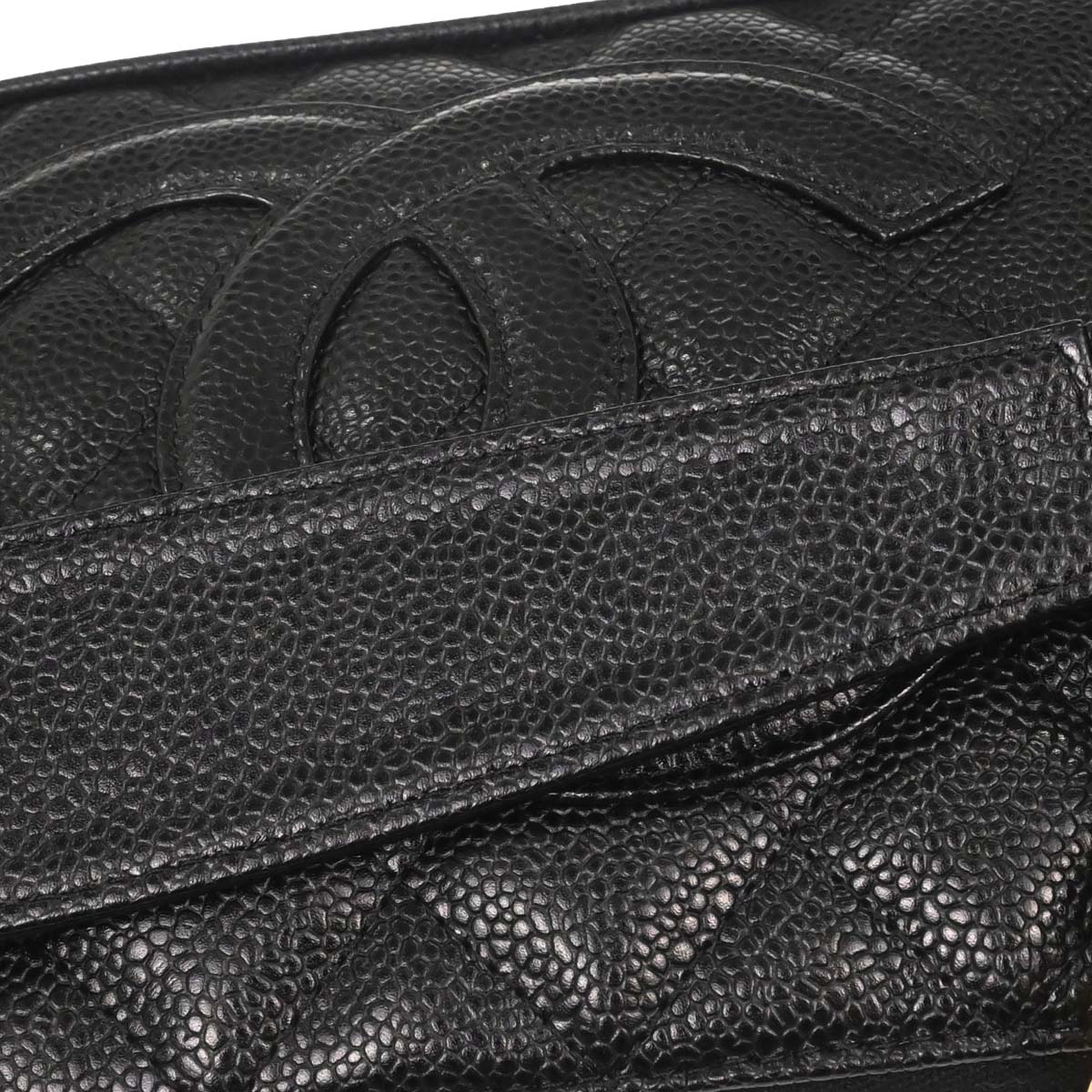 Chanel 2003-2004 Black Caviar Skin Handbag