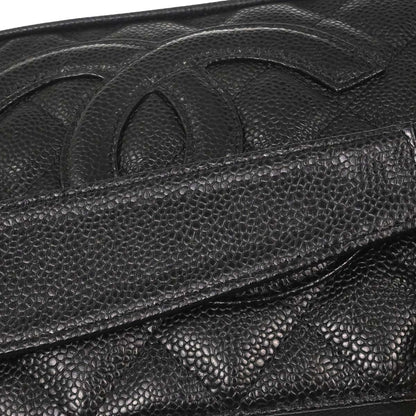 Chanel 2003-2004 Black Caviar Skin Handbag