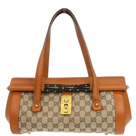 Gucci Beige GG Bamboo Handbag