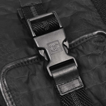 Chanel 2008-2009 Black Nylon Sport Line Duffle Handbag