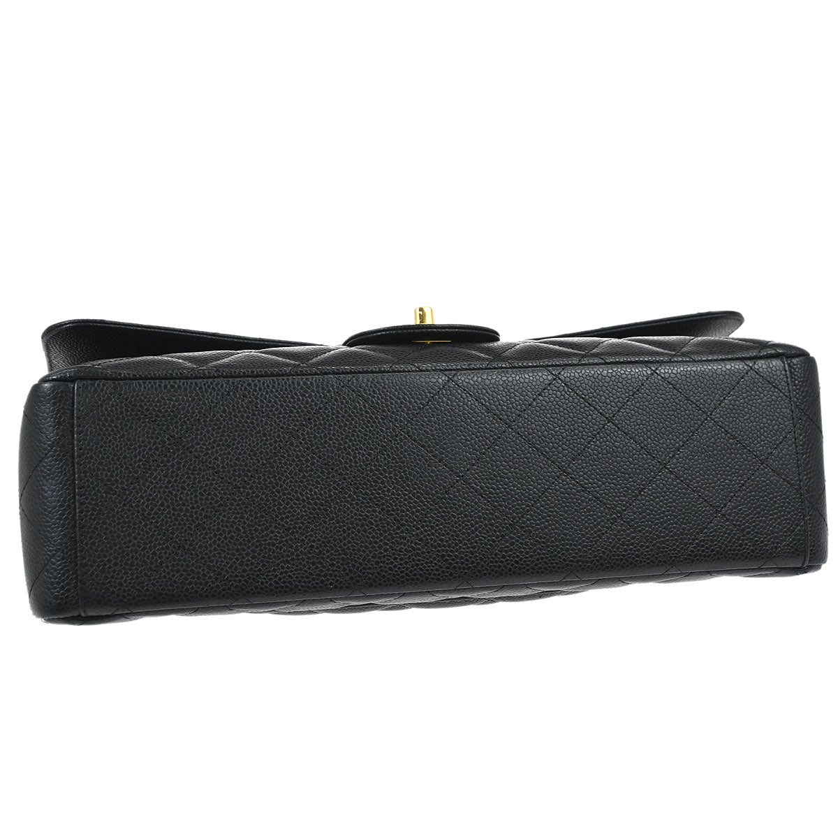 Chanel Black Caviar Skin Maxi Classic Double Flap Shoulder Bag