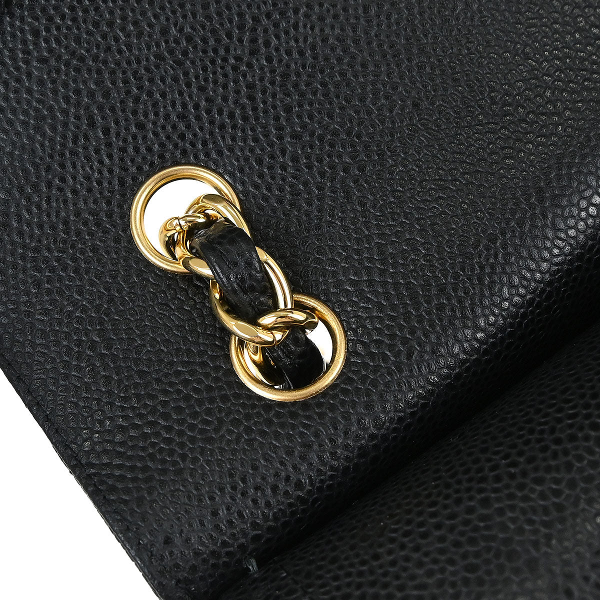 Chanel Black Caviar Skin Maxi Classic Double Flap Shoulder Bag