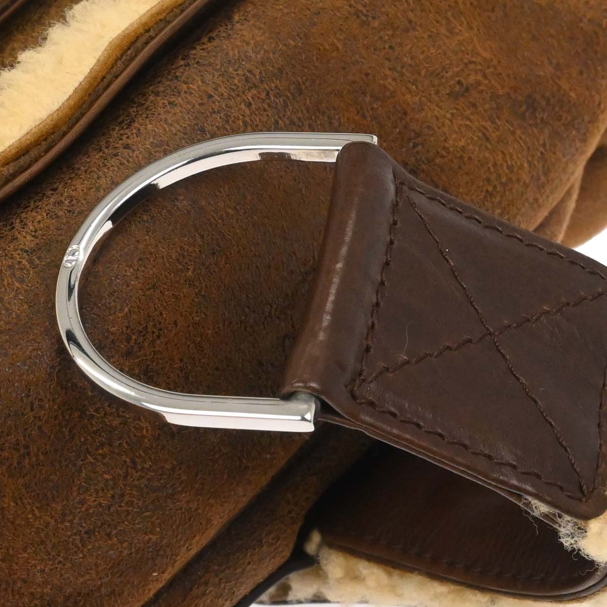 Christian Dior Brown Mouton Flight Handbag