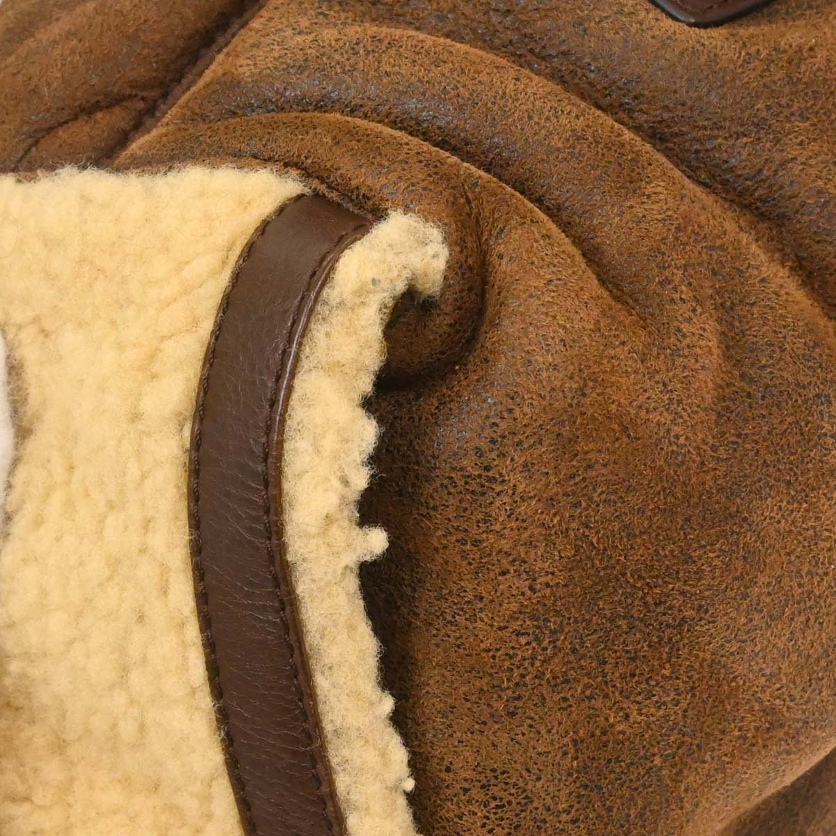 Christian Dior Brown Mouton Flight Handbag