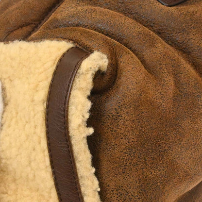 Christian Dior Brown Mouton Flight Handbag