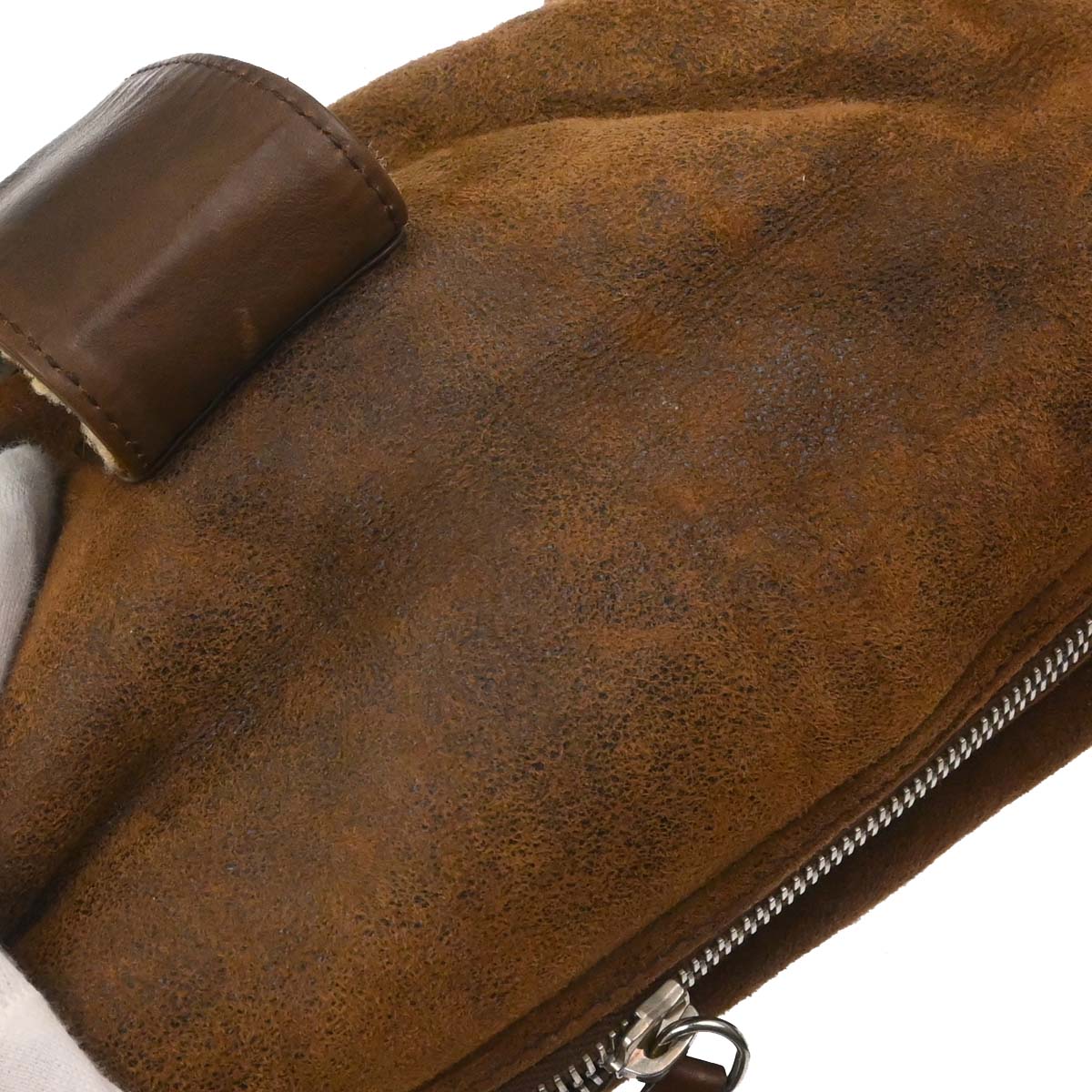 Christian Dior Brown Mouton Flight Handbag