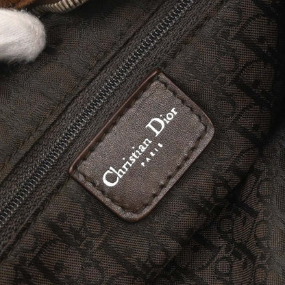Christian Dior Brown Mouton Flight Handbag