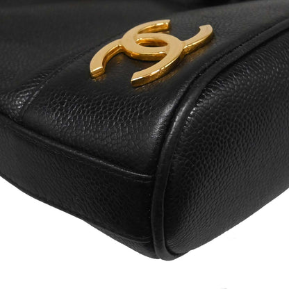 Chanel Black Caviar Skin Triple CC Backpack