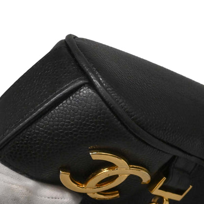 Chanel Black Caviar Skin Triple CC Backpack