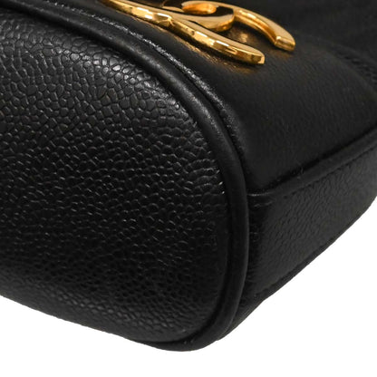 Chanel Black Caviar Skin Triple CC Backpack