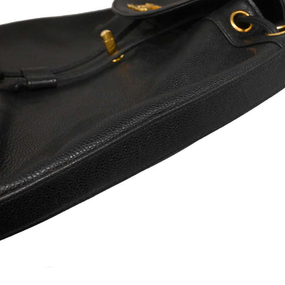 Chanel Black Caviar Skin Triple CC Backpack