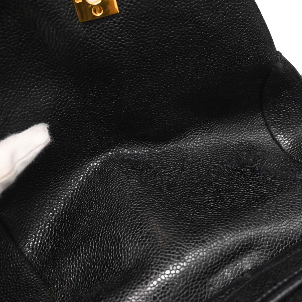 Chanel Black Caviar Skin Triple CC Backpack