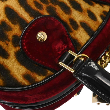 Christian Dior Brown Pony Hair Gambler Dice Handbag