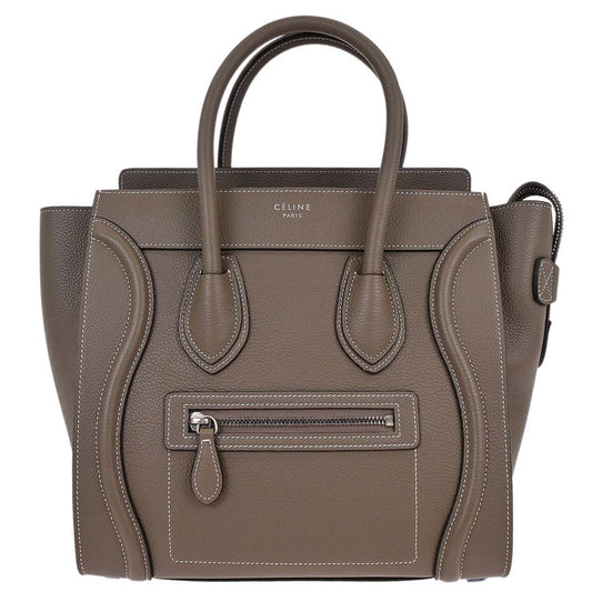 Celine Brown Luggage Micro Tote Handbag