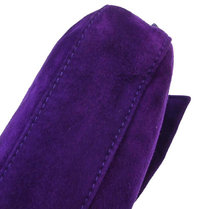Fendi Purple Suede Baguette Handbag