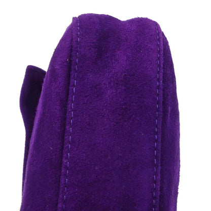 Fendi Purple Suede Baguette Handbag