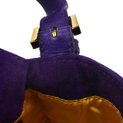 Fendi Purple Suede Baguette Handbag