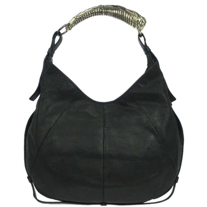 Yves Saint Laurent Black Leather Mombasa Medium Handbag