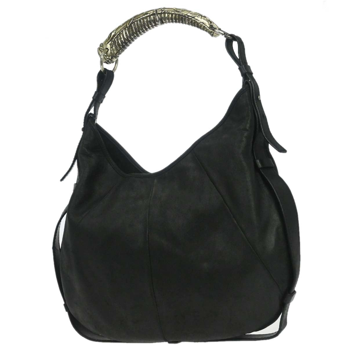 Yves Saint Laurent Black Leather Mombasa Medium Handbag