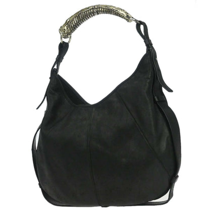 Yves Saint Laurent Black Leather Mombasa Medium Handbag