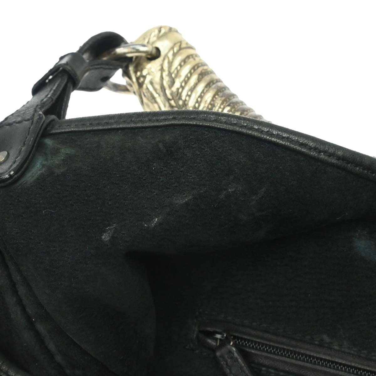 Yves Saint Laurent Black Leather Mombasa Medium Handbag
