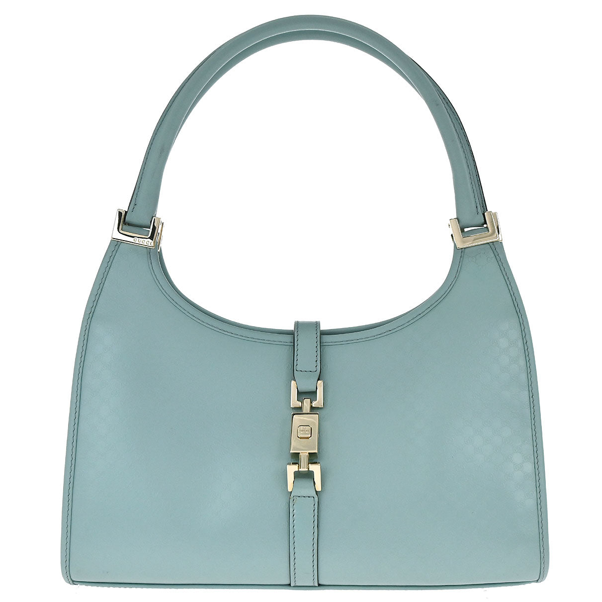 Gucci Blue Leather GG Jackie Handbag