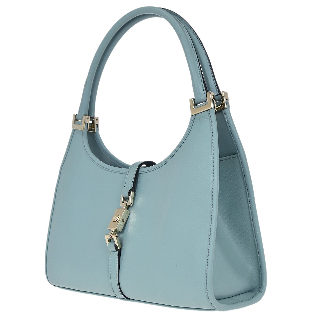 Gucci Blue Leather GG Jackie Handbag