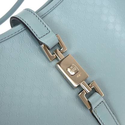 Gucci Blue Leather GG Jackie Handbag